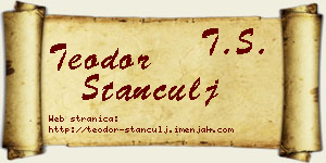 Teodor Stančulj vizit kartica